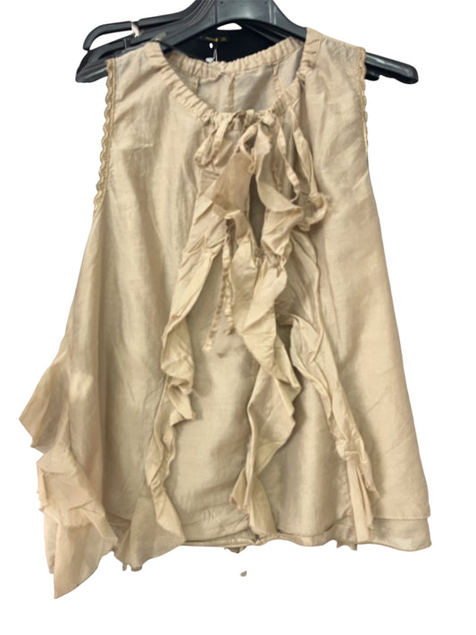 Blusa sin manga con volantes