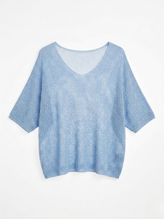 JERSEY DE PUNTO CALADO "SEE-THROUGH" EXTRA FINO