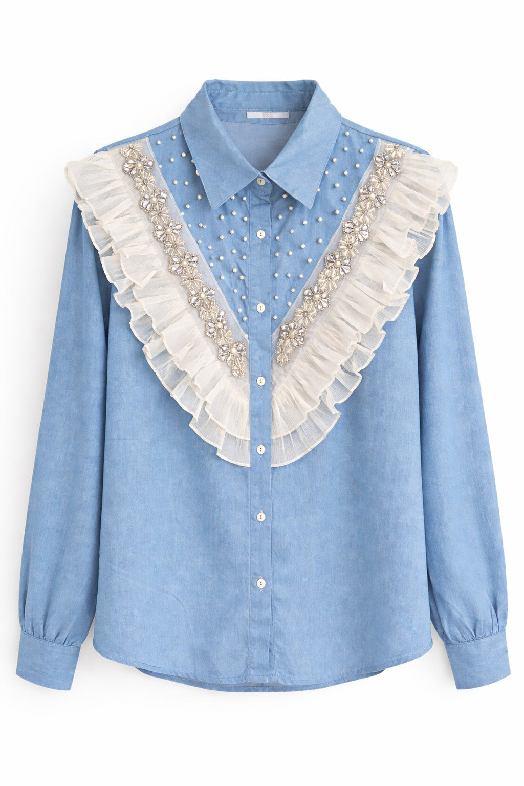 CAMISA VAQUERA CON DETALLES JOYA